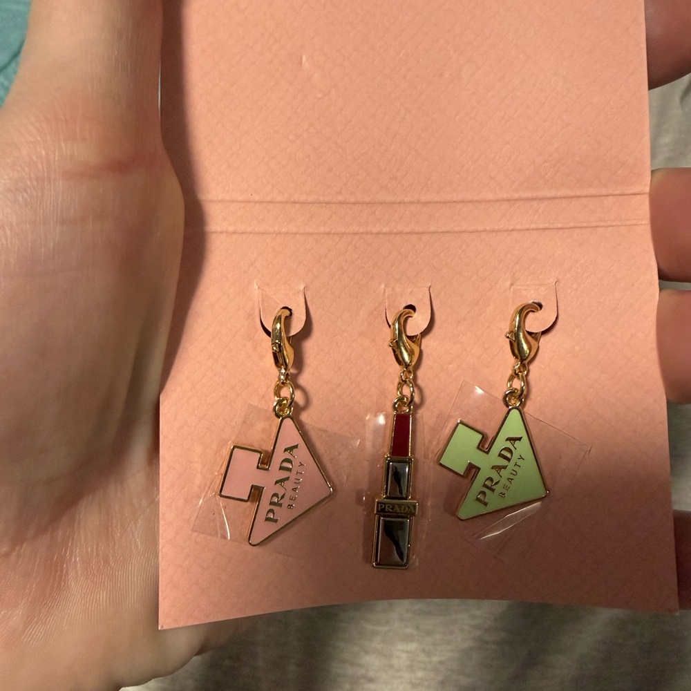 Prada Gold and Red Beauty Charms - Picture 2 of 7